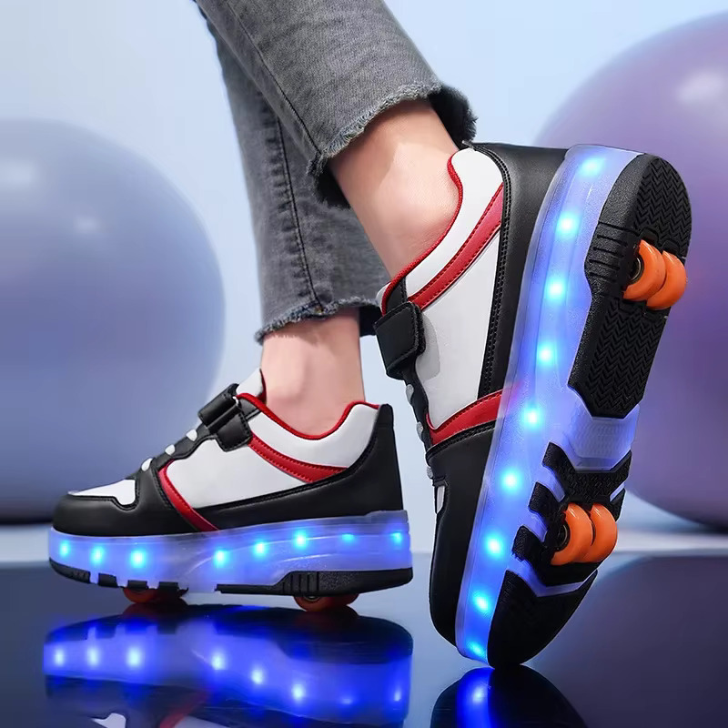 2 in 1 Roller skate shoes with lighting